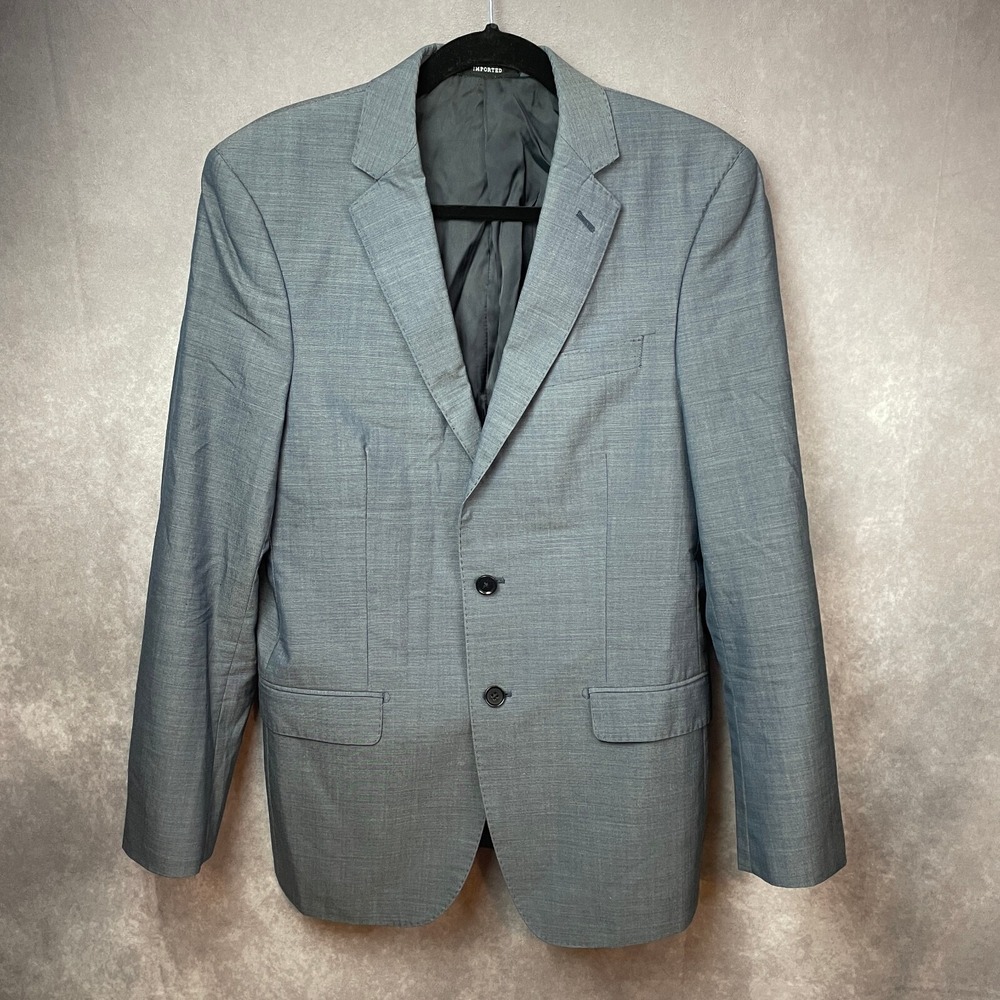 Ralph Lauren Blazer Mens 38R Blue 100% Wool 2 Button Suit Jacket Sport Coat